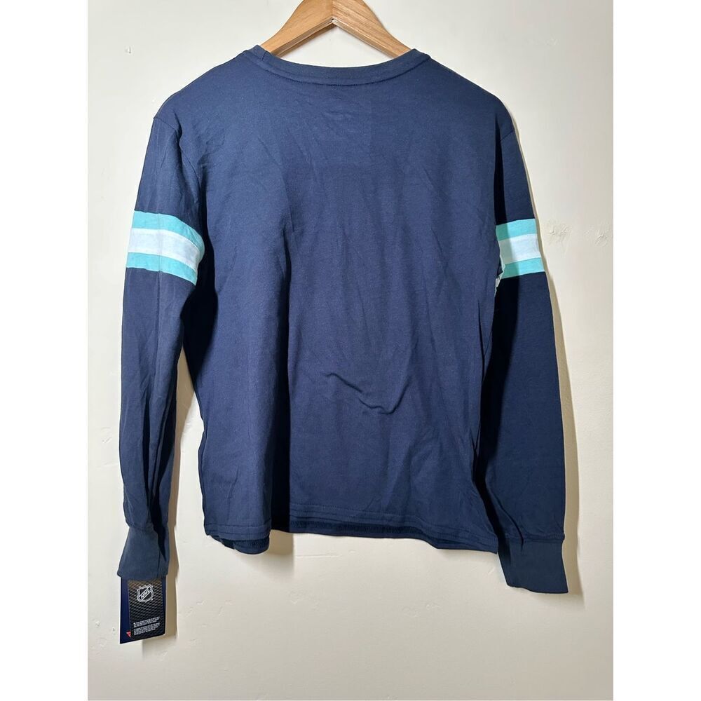 🌸 Fanatics NHL Seattle Kraken Women’s Color Block Long Sleeve Tee Size Small - Picture 5 of 5